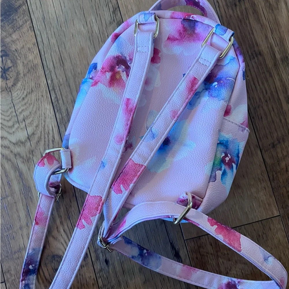 Betsey Johnson Girls Pink Floral Mini Backpack Kids Bags